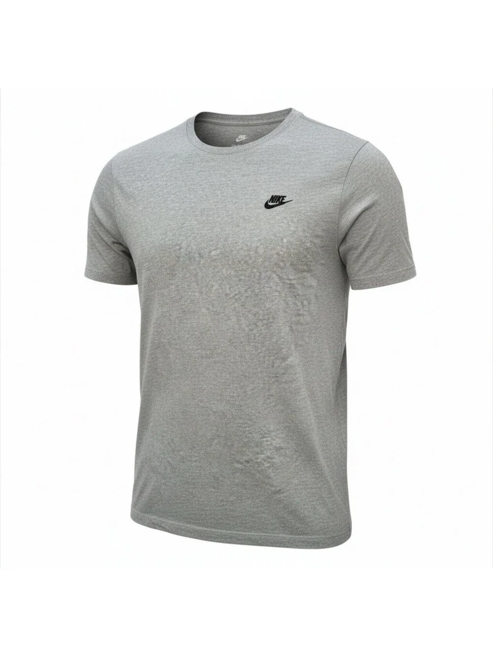The Nike Tee Swoosh Sewn Gray Crewneck Mens Short Sleeve T Shirt 2XL Size